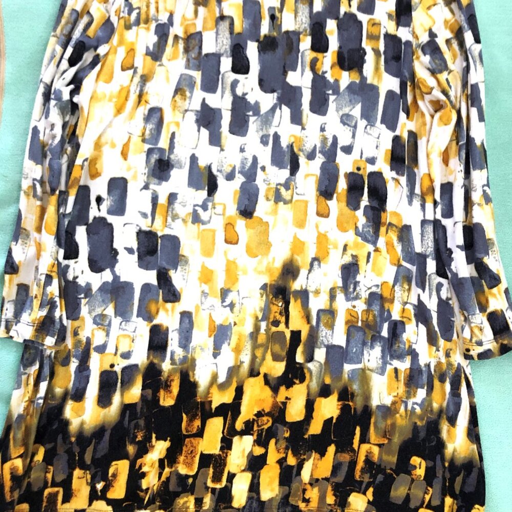 LOGO by Lori Goldstein Knit Top Lace Trim Tunic - Picture 4 of 6